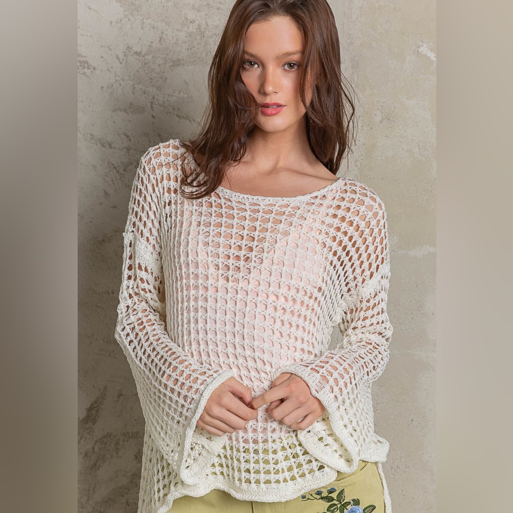 POL Favorite Open Weave Top